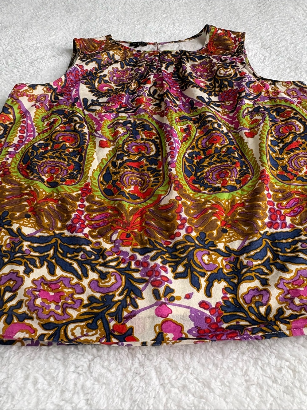 Talbots Lined Paisley Print Shell - Size 16 (XL) - Picture 2 of 15